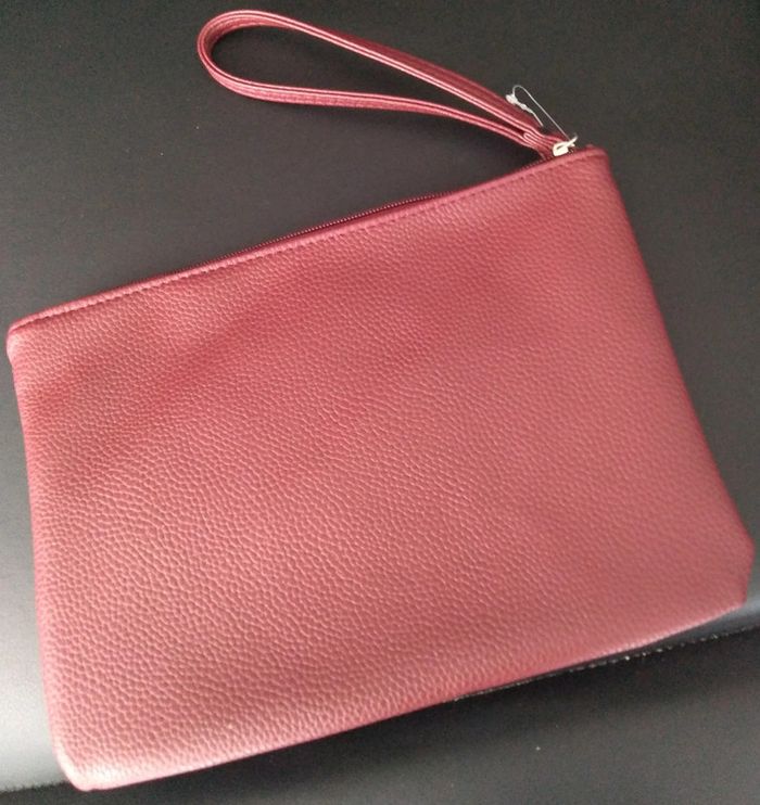 Pochette simili cuir bordeaux - photo numéro 2