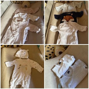 Lot 7 pyjamas + ensemble + gilets