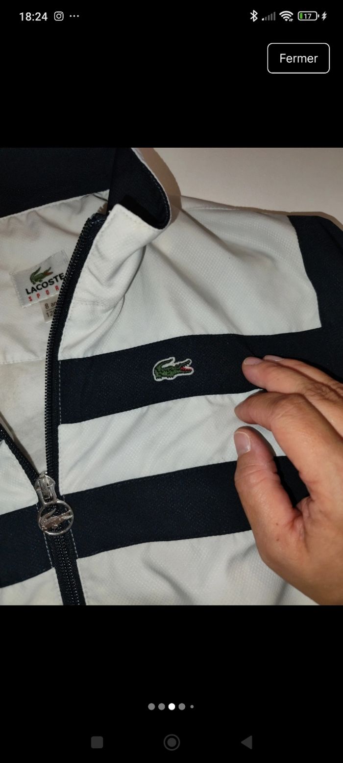Veste Lacoste garçon 8 ans - photo numéro 3