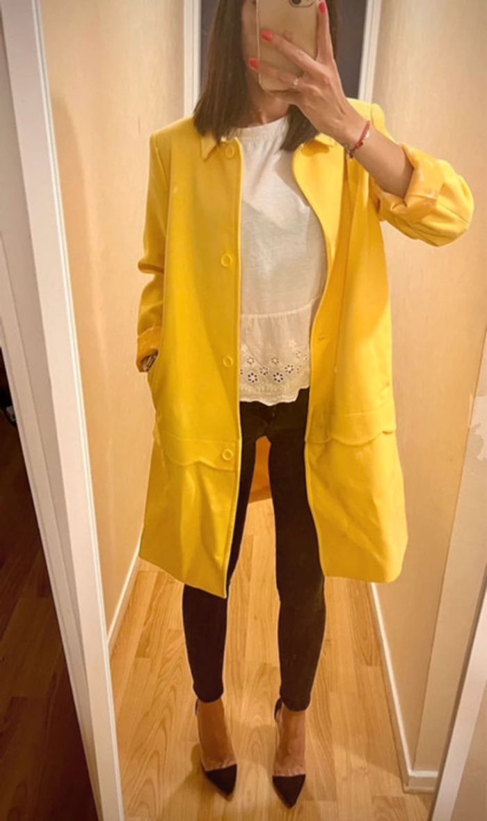 Manteau femme jaune - photo numéro 5