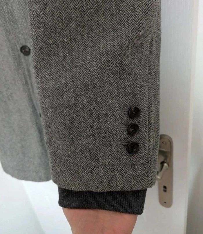 Manteau d'hiver laine à chevrons - Serge Blanco - taille L - photo numéro 7