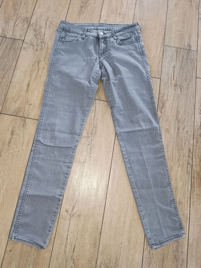 Jean gris skinny femme