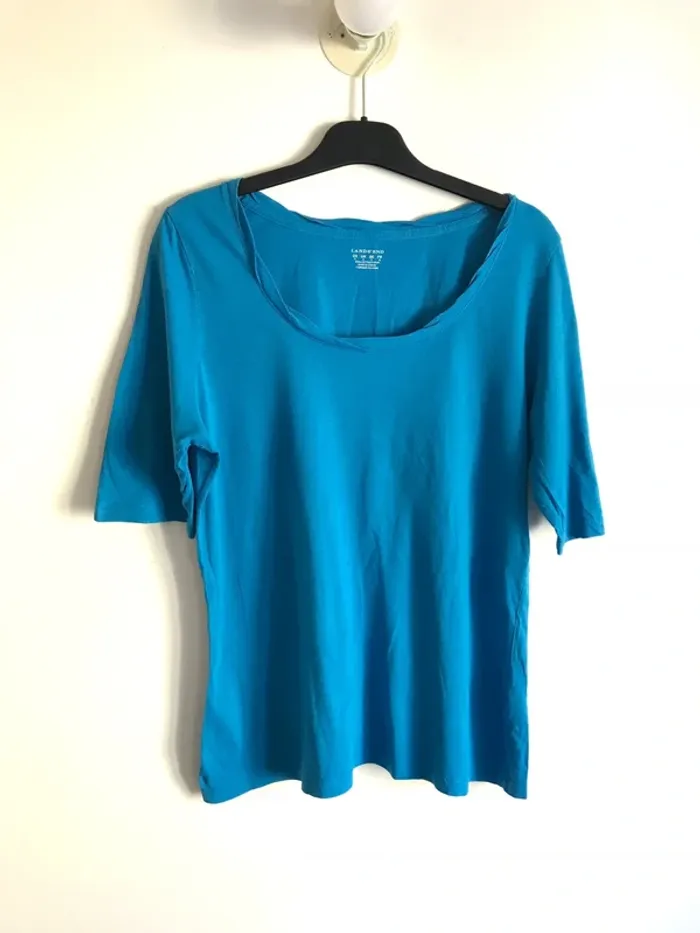 T-shirt manches courtes bleu Lands’end taille S