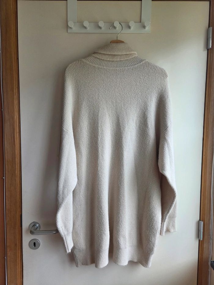 Robe pull col roulé beige écru - Taille unique - photo numéro 5