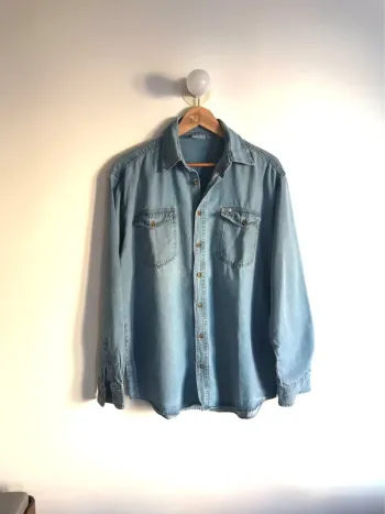 Chemise homme fluide bleu taille L
