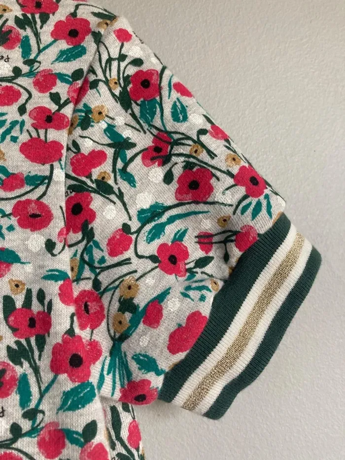 Robe hiver fleurs Petit Bateau 12 ans – Neuve - photo numéro 3