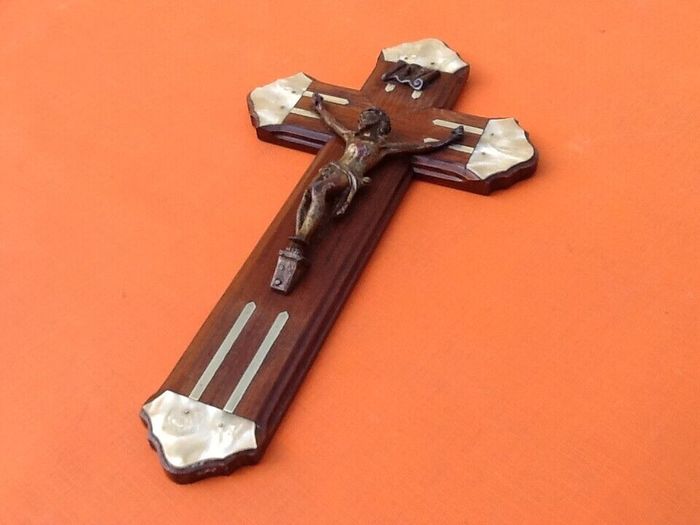 Années 1920 Crucifix à suspendre Bois de palissandre - photo numéro 5