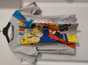 pyjama pyjashort sam le pompier 8 ans gris et bleu