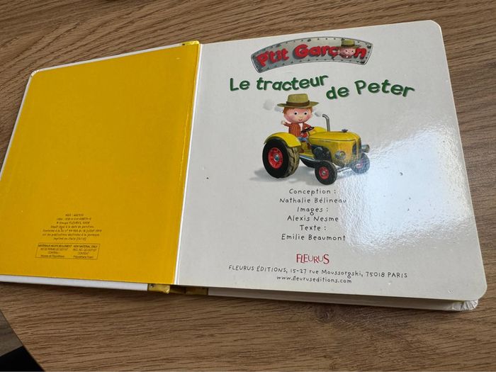 Livre P’tit Garçon Le tracteur de Peter très bon état 9782215088745 - photo numéro 2