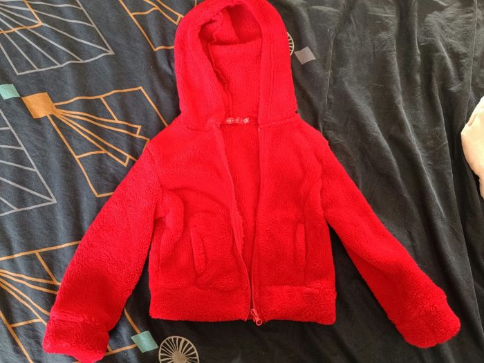 Veste polaire douce 4 ans rouge