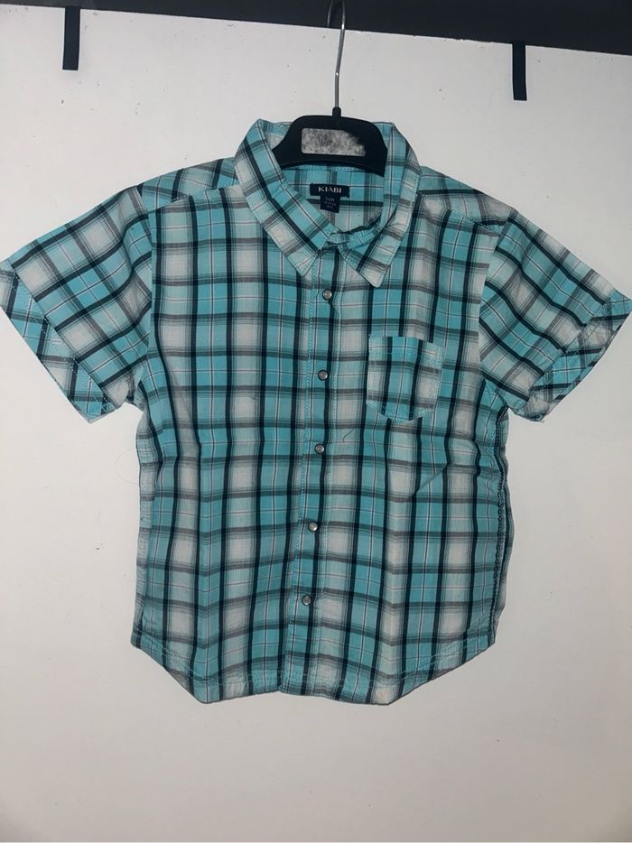 Chemise à carreaux manche courte