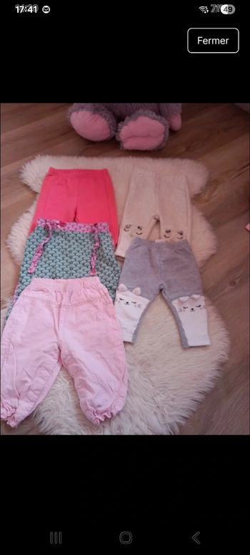 Lots de 5 pantalons 6 mois plusieurs marques