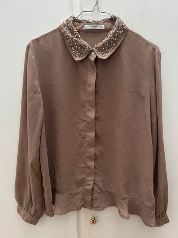 Chemisier mango col à paillettes - taille L