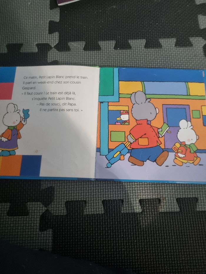 Livre enfant Petit Lapin Blanc :prend le train - photo numéro 3