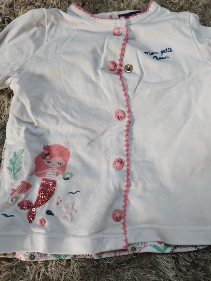 Gilet léger à pression fille 6 mois sergent major - photo numéro 2