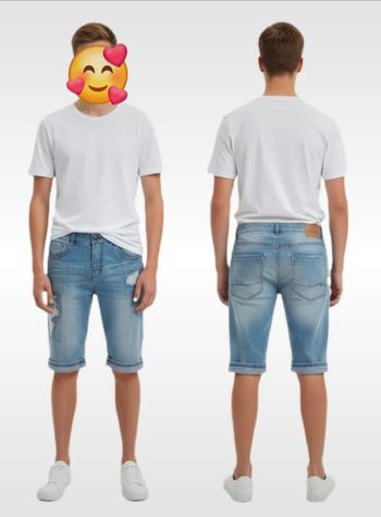 Short en Jean - Style Décontracté et Délavé