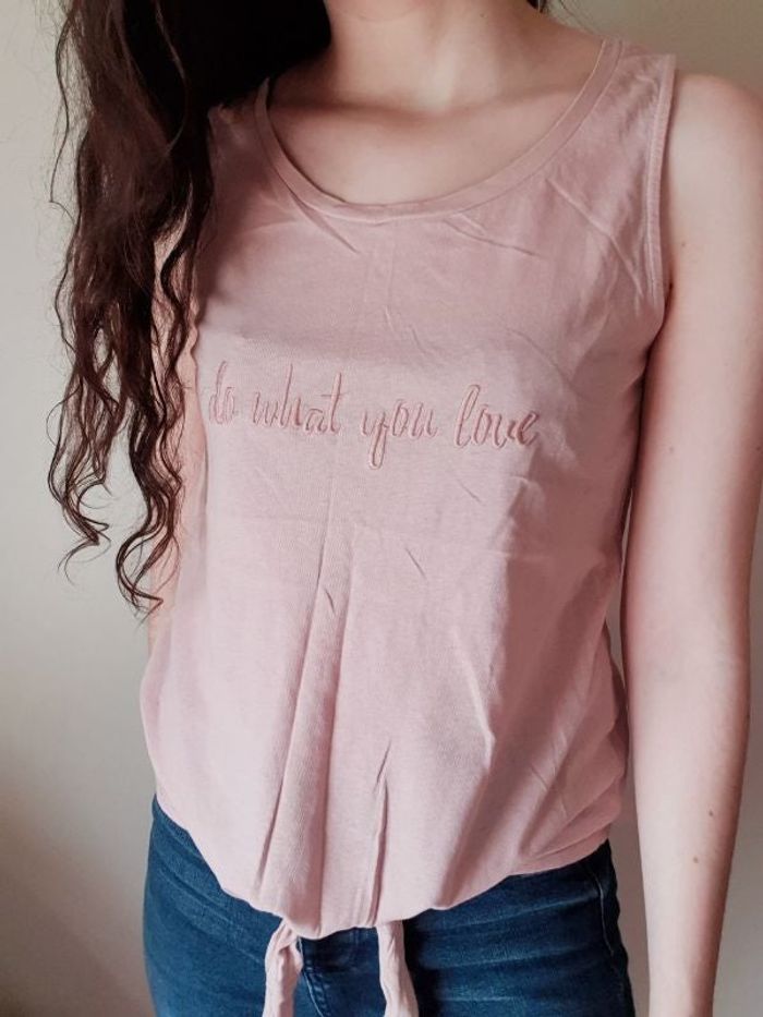 Débardeur a nouer rose Kiabi M