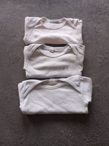 Lot de 3 bodys manches longues 6 mois