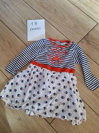 Robe mi-saison marin 18 mois fille 