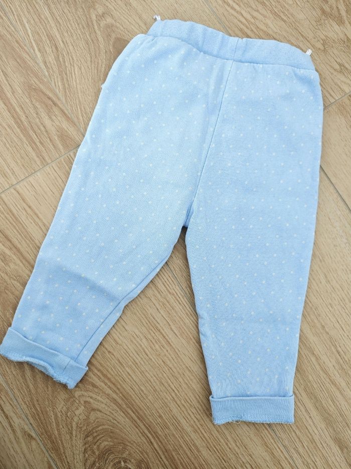 Jogging bleu clair à pois blanc C&A 80cm - photo numéro 2