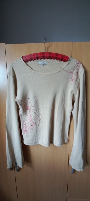 Tee-shirt ML ' Machin Chose ' Beige / T.3