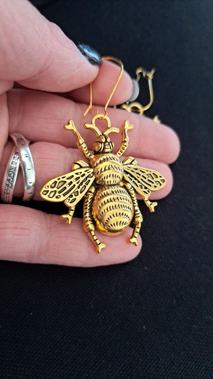 Boucles d'oreilles abeilles - photo numéro 2