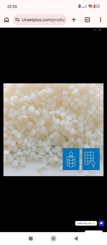 Cire de soja moulée 