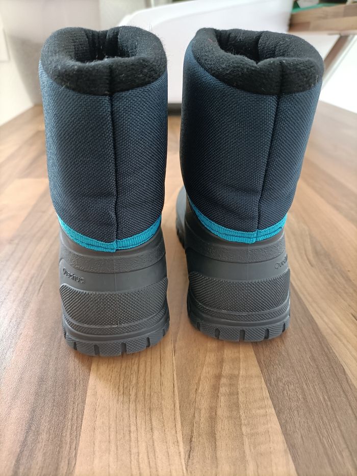 Bottes de neige ski quechua bleu marine gris 28-29 - photo numéro 4