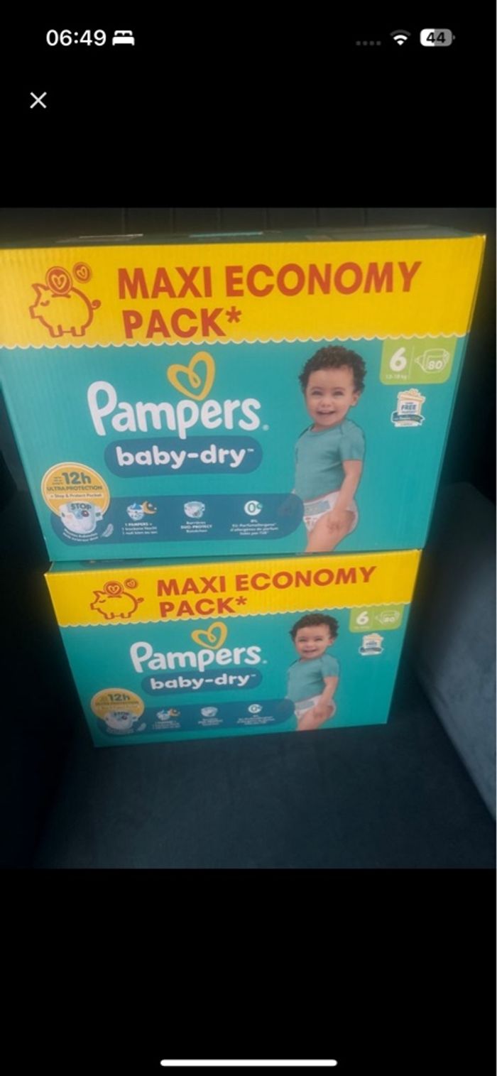 Couches Pampers taille 6