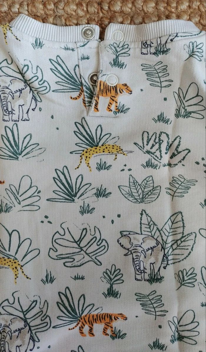 Joli ensemble 12 mois pull et sous-pull TAO motif jungle - photo numéro 9