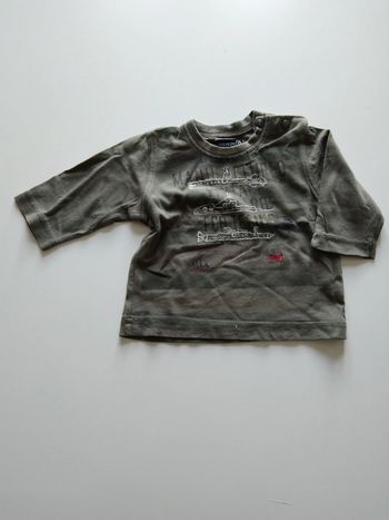tee shirt kaki jean bourget garcon 3 mois