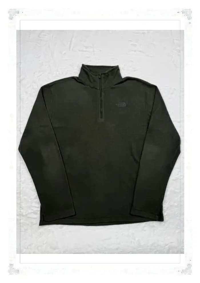 The North Face polaire demi zip vert kaki homme taille M polyester - photo numéro 2