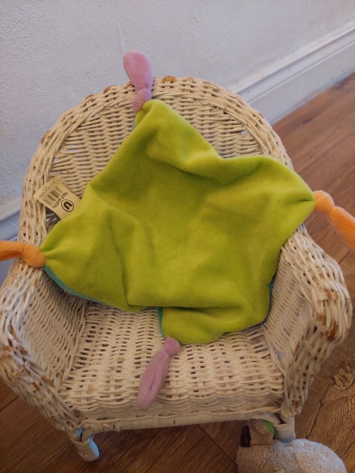 Doudou éléphant turquoise U tout petits - photo numéro 5