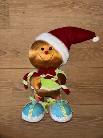 Grande décoration de Noël - Gingerbread man / Peluche pain d'épices neuf 36 cm