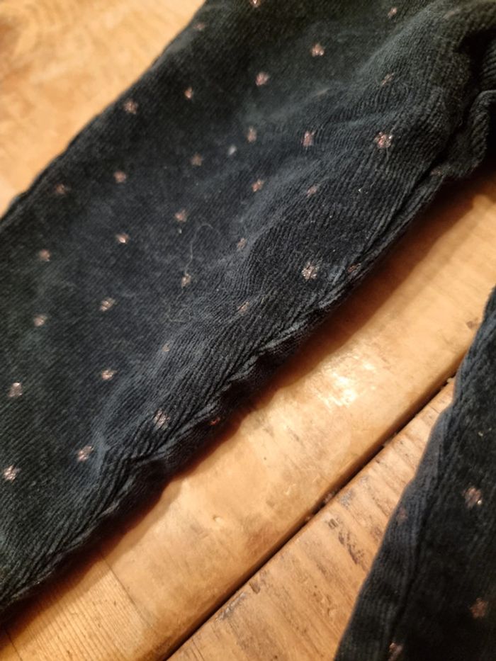 Pantalon 12 mois côtelé à paillette - photo numéro 2