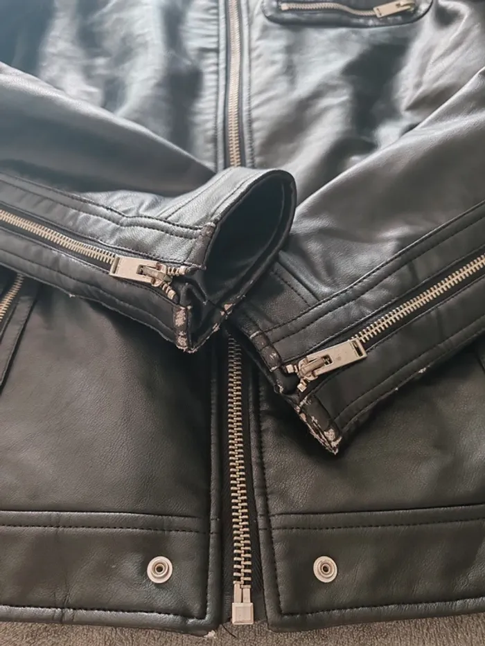 Veste biker simili cuir Zara – Homme M – Très bon état - photo numéro 3