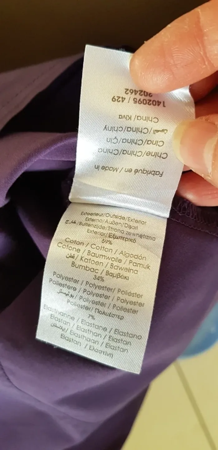 Chemise 40 manches longues prune - photo numéro 6