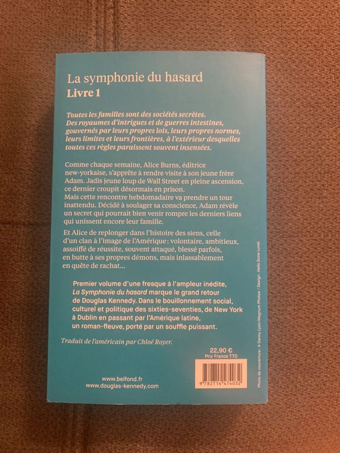 Livre la symphonie du hasard livre 1 - photo numéro 2