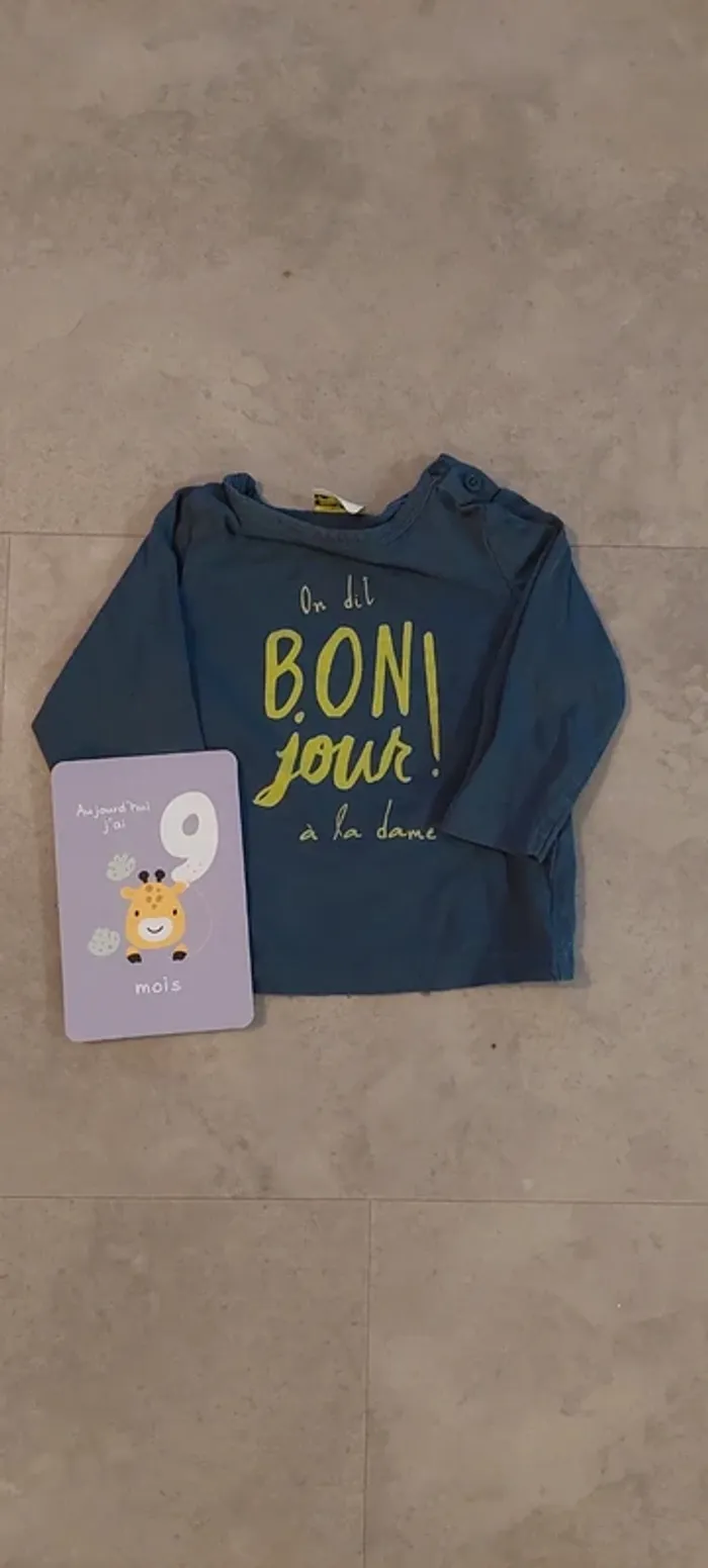 T shirt manches longues tape à l'œil 9 mois