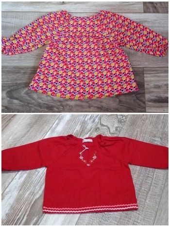 Lot blouses fille taille 6 mois