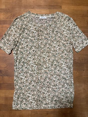 Tee shirt fleuris vert - taille s/m