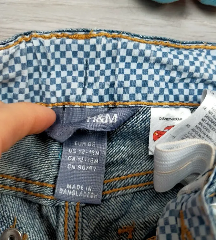 Jeans bleu marine Cars Disney garçon 12-18 mois H&M - photo numéro 4