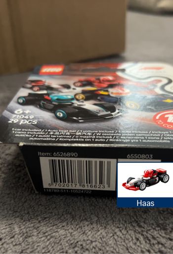 Lego 71049 Formule 1 Haas