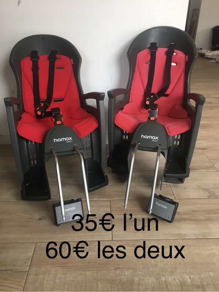 Porte bébé vélo sur tringle hamax smiley