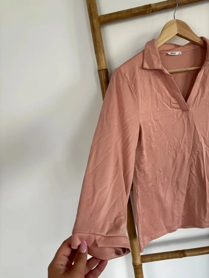 T-shirt rose à manches longues gemo taille M - photo numéro 3