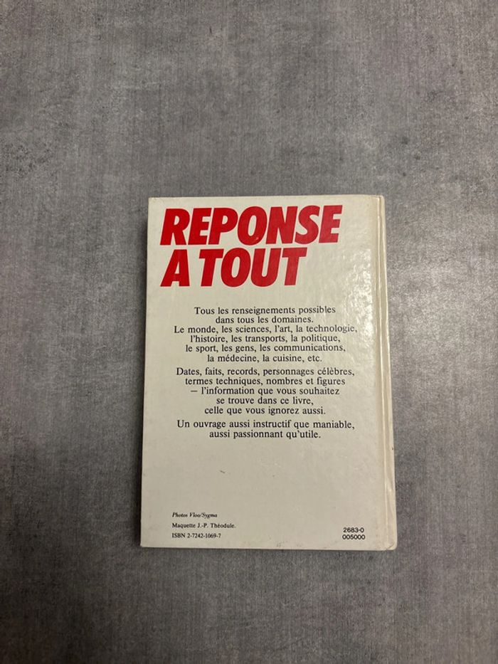 Livre réponse à tout - photo numéro 4