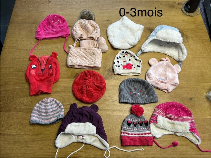 Bonnets et chapeaux 0-3 mois