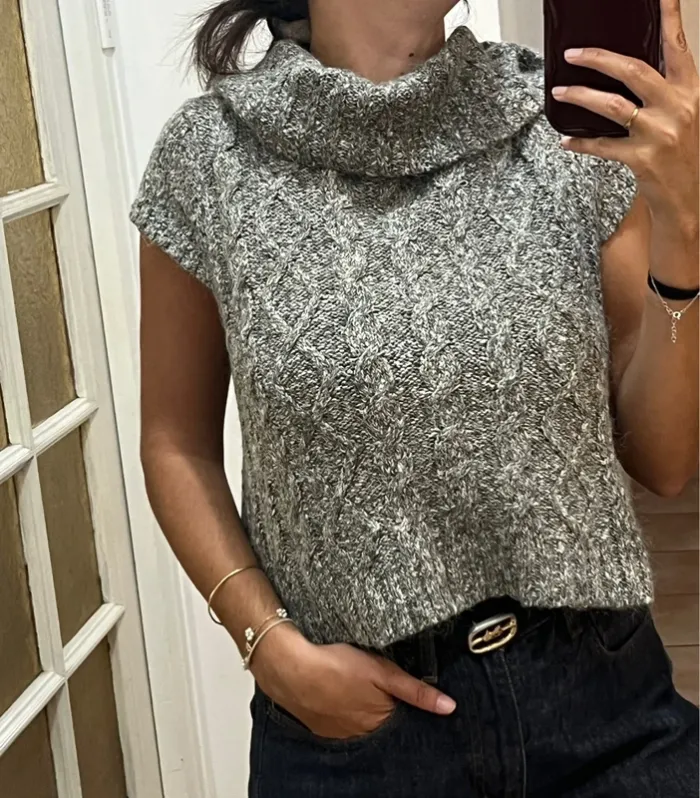 Pull vintage sans manches - neuf - taille S/M