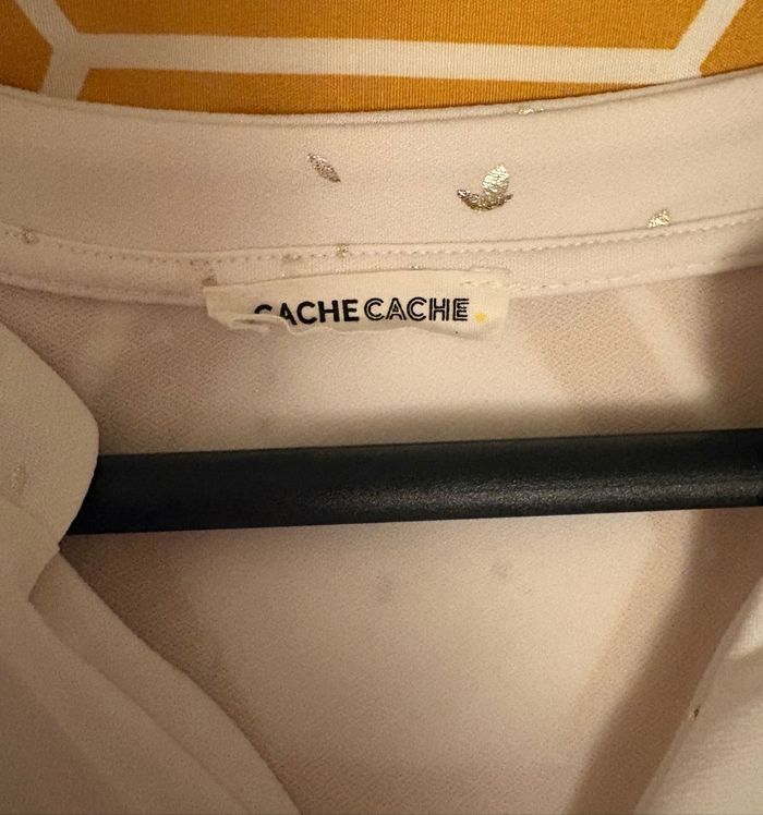 Blouse blanche et doré - photo numéro 3