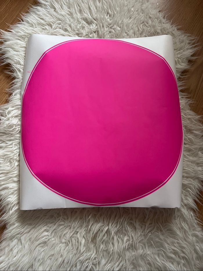 Sticker ardoise mural ronde rose Vert Baudet neuf 🖍